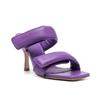 Fashion 2024 New Solid Color Square Head 8.5cm Fashion Slippers Women's Summer Outdoor Beach Black Purple Size 34-43 Sexy Sandals