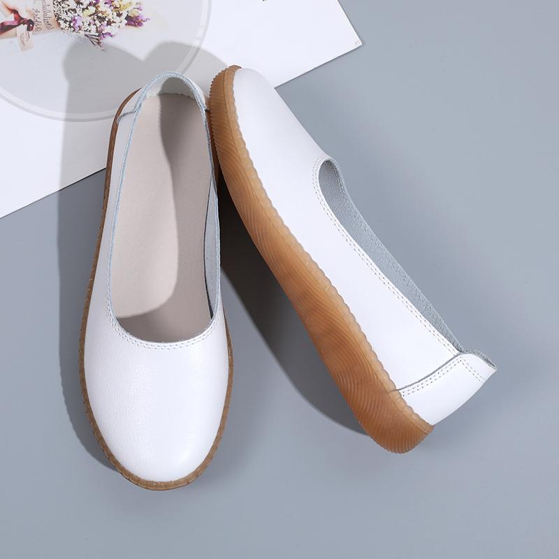 Women Moccasins Penny Loafers Casual White Nurse Footwear Peas Soft Flats Black Driving Walking Shoes for Women