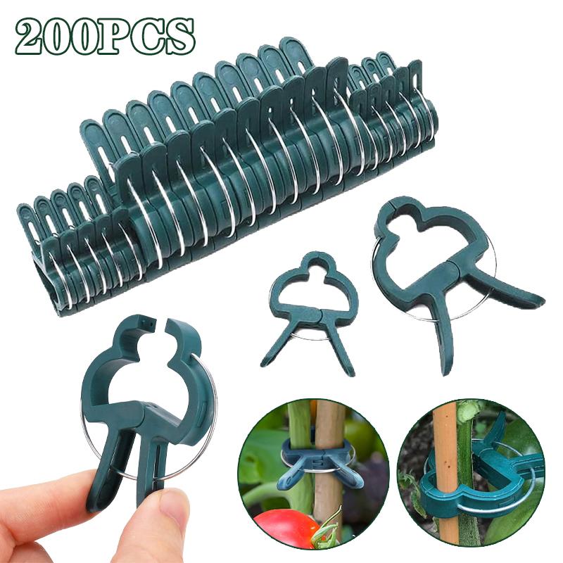 20-200 шт. фиксированные зажимы для растений многоразовые садовые тепличные кронштейны для фиксированных растений виноградная лоза рассада томаты поддержка садовые принадлежности