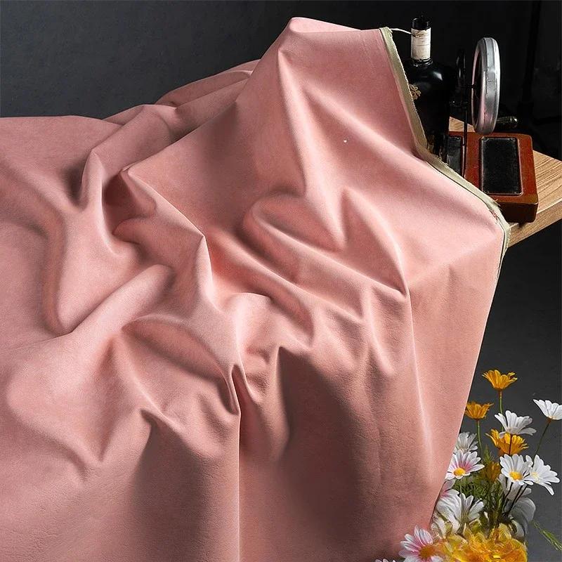 Pink 100x145cm PU Leather Fabric Soft Waterproof Clothing Apparel Sewing Fabric for By The Meter Diy Material Wholesale Cloth