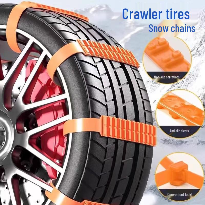 Зимние цепи противоскольжения для легковых автомобилей, фургонов, внедорожников и электромобилей – Цепи для снега, не повреждающие шины
