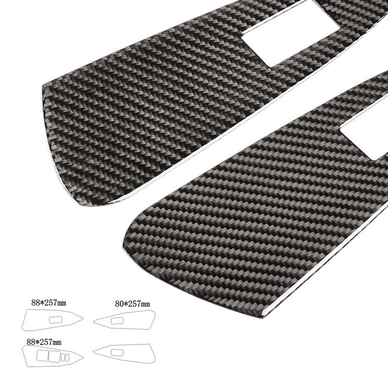 Car Carbon Fiber Door Window Lift Switch Frame Cover Trim For Toyota Rav4 RAV 4 2006 2007 2008 2009 2010 2011
