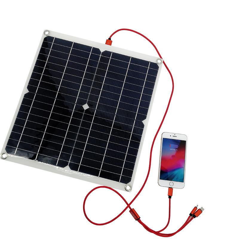Солнечная панель 25 Вт Dual USB с контроллером для аккумуляторных систем (18 В/5 В)