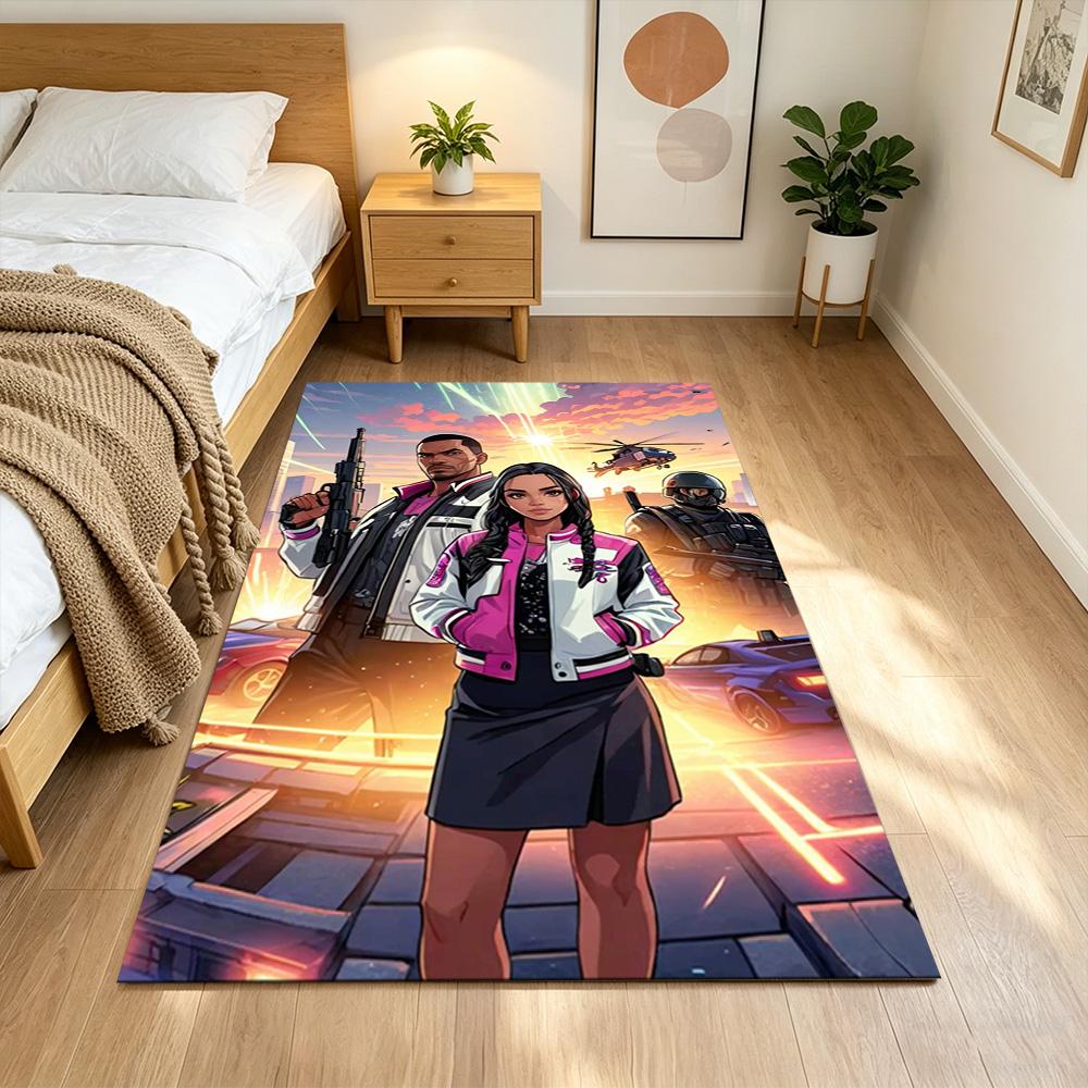 Gta Floor Mat Perfect for Kitchen Bedrooms Entryway Foyer Antislip Carpet Anime Office Decor Luxury Gift for Birthday, Christmas, Wedding