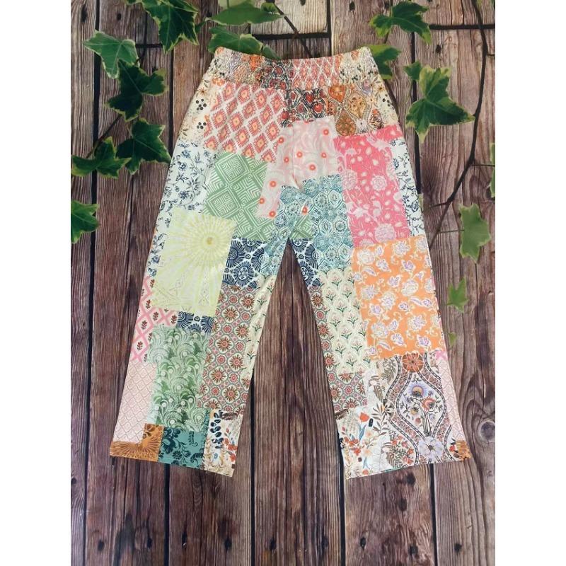 Женские широкие брюки с принтом Four Seasons Casual Wide Leg Брюки Прямые брюки