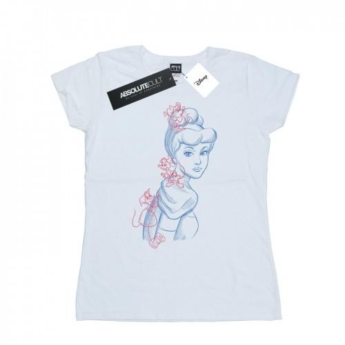 Disney Womens/Ladies Cinderella Mouse Sketch Cotton T-Shirt
