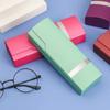 Women Leather PU Reading Eyewear Case Eyewear Protector Steel Ribbon Glasses Box Myopia Glasses Box