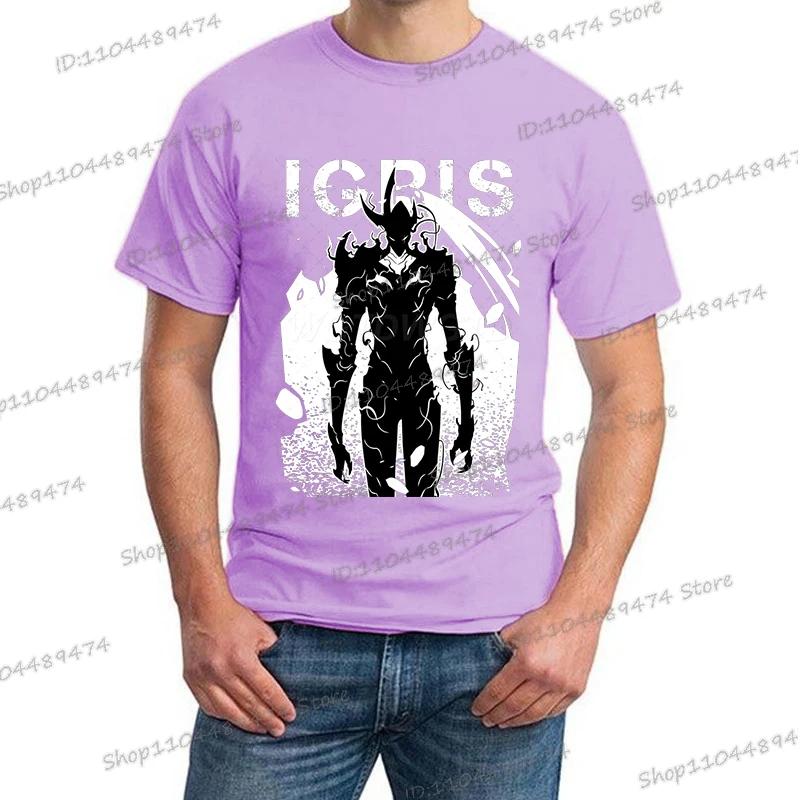 Новая летняя мужская футболка с аниме Solo Leveling, топы, с коротким рукавом, мужская футболка, модная уличная, унисекс, футболки Solo Leveling, одежда