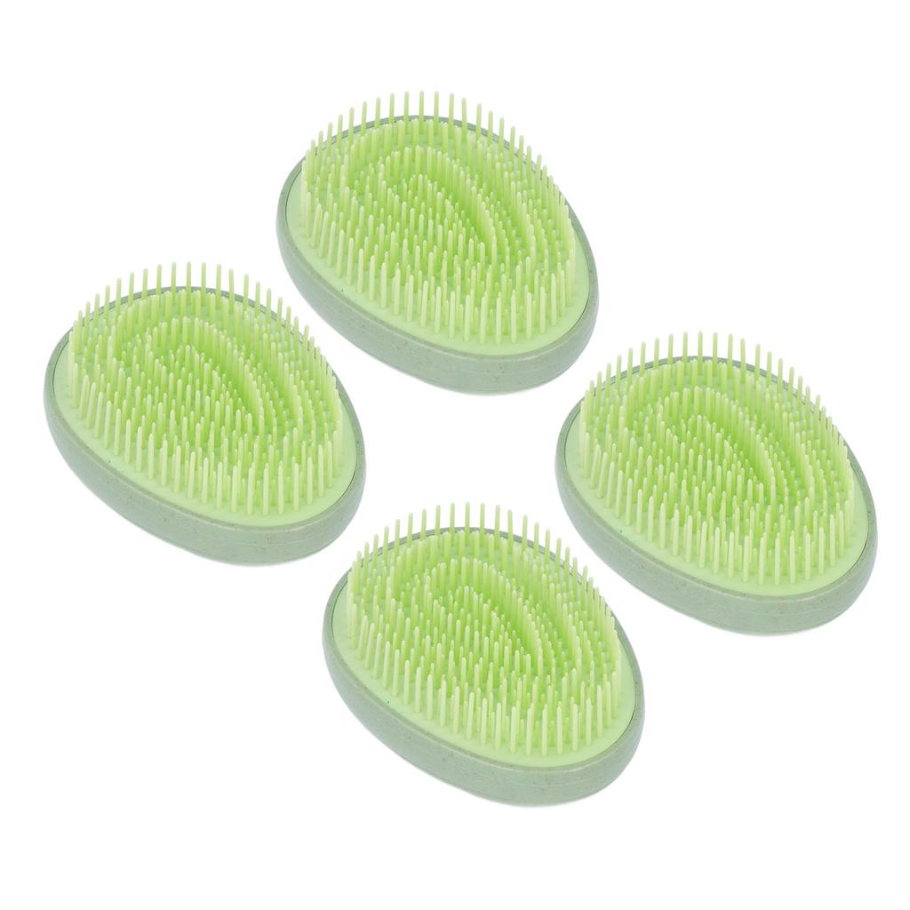 4PCS Egg Shape Hair Brush Portable Travel Dry Wet Hair Brush Soft Teeth Massage Shampoo Comb for Sal