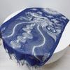 Linen Tie-Dye Scarf Gradual Change Imitation Blue Dye Batik Scarf Women'S Style Shawl Fringed Warm Silk Scarf