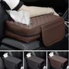 Car Interior Accessories Tissue Box Armrest Pad Center Console Protector Cover Armrest Type With Side Storage Pocket Paper Rack