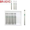 10 шт., стоматологические алмазные боры, грубые стоматологические боры, высокоскоростной наконечник, инструмент для полировки зубов, отбеливание зубов BR-X31C