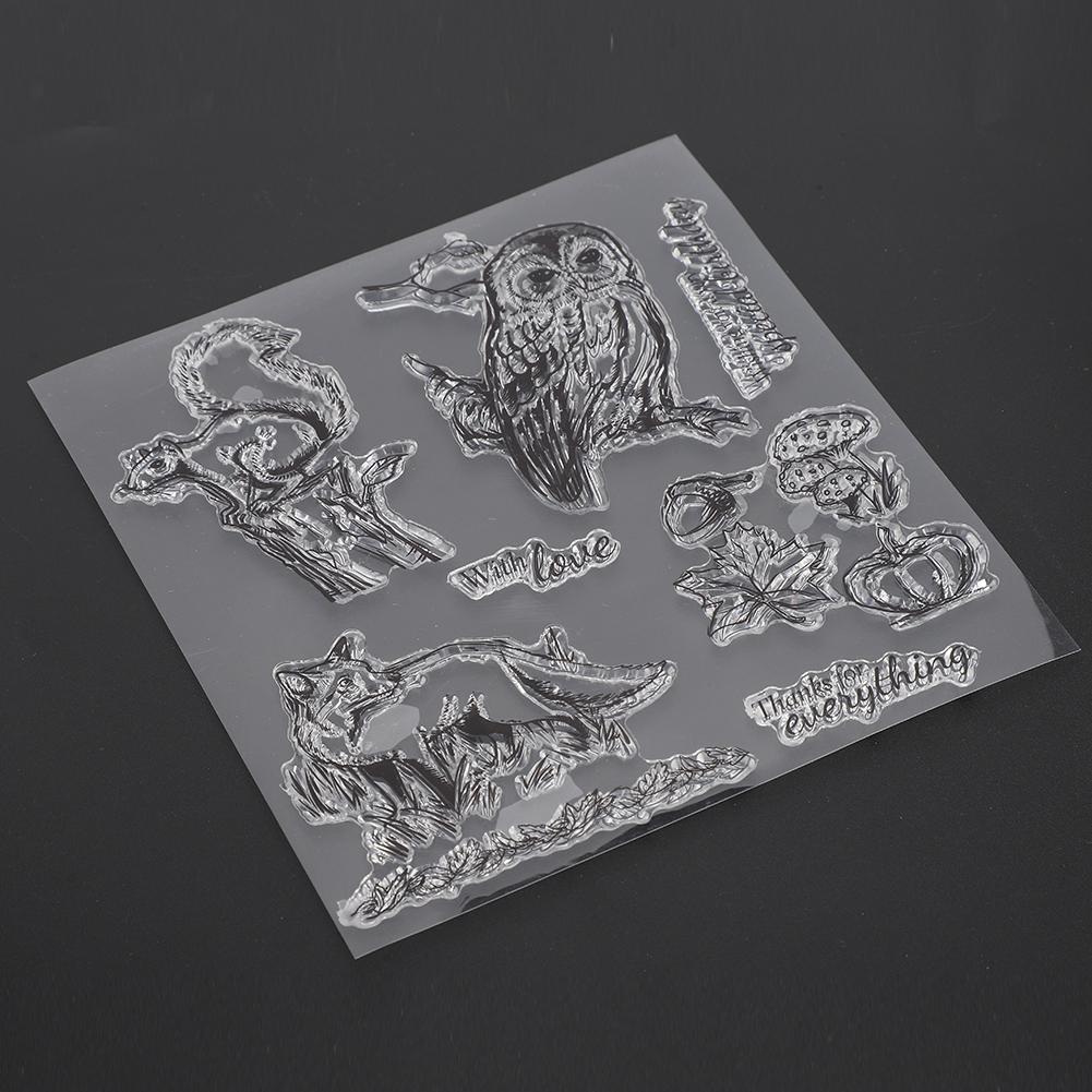 2 шт. прозрачный штамп резиновый штамп журнал сова белка шаблон печать T1672
