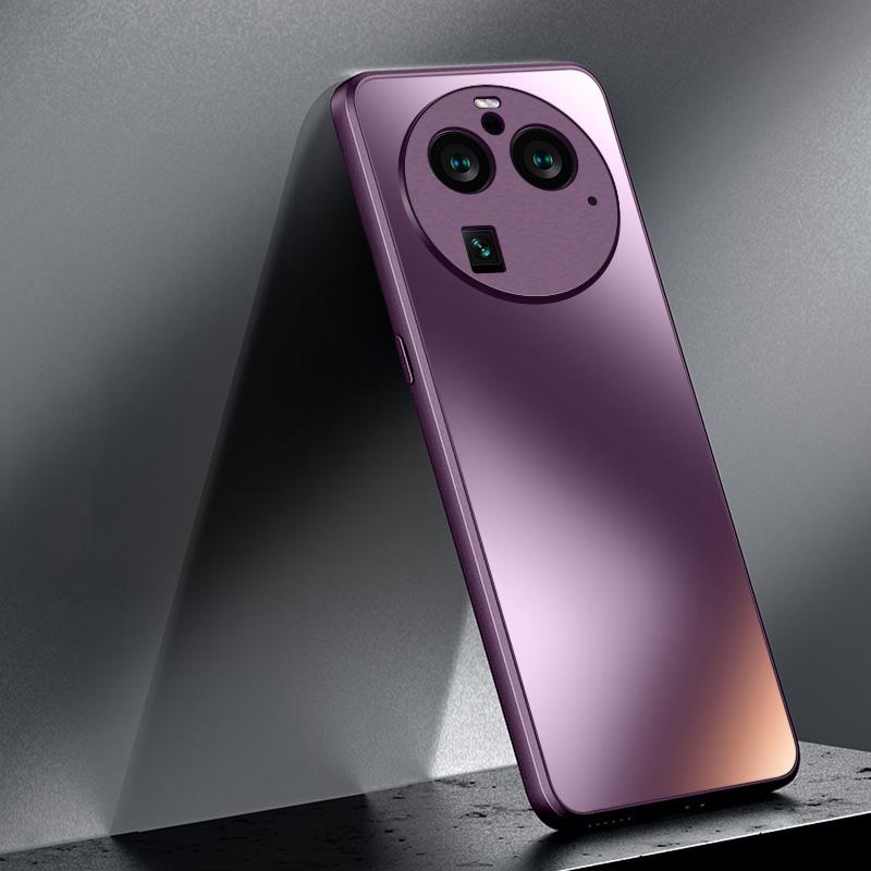 Luxury AG Silicone Matte Glass Case For Oppo Find X5 X6 Reno 5 6 8 Lite 9 Realme 11 Pro Plus Frosted Camera Lens Protective Case