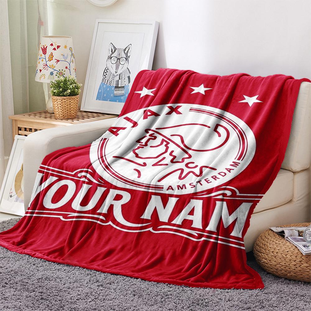 1PC Custom Name AJAX Patterned Flannel Blanket Suitable For All Seasons for Home Decor Warmth and Comfort Gifts Holiday Present