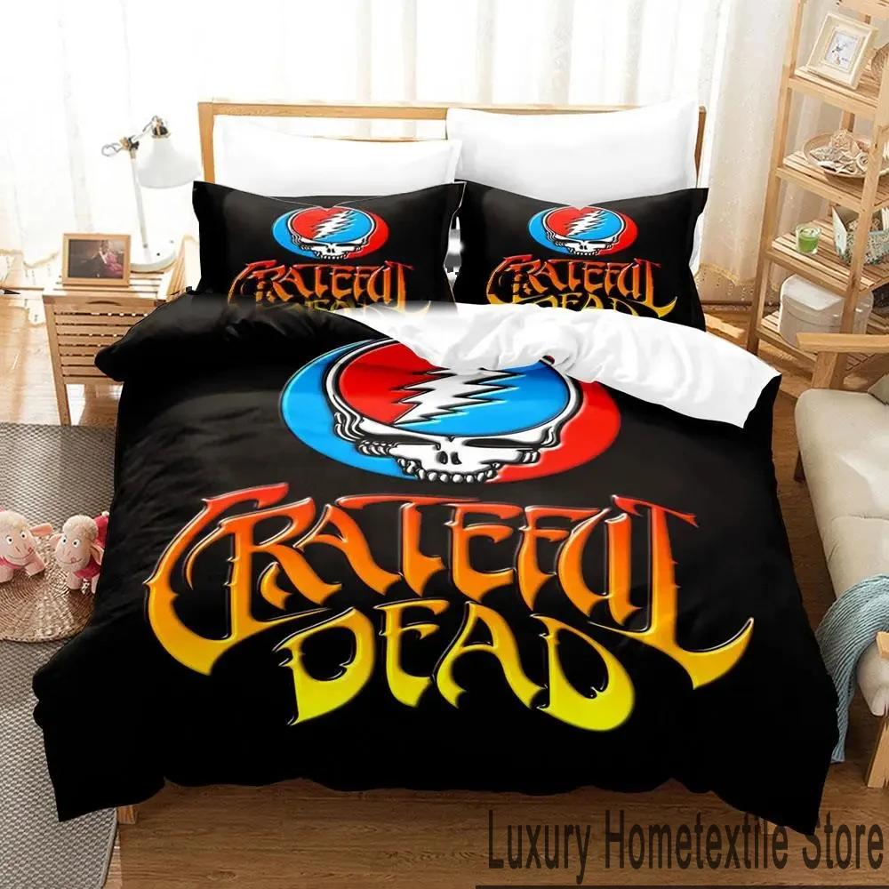 3D Череп Grateful Dead Постельный набор Мальчики Девочки Полуторный Двуспальный Кинг Сайз Пододеяльник Наволочка Кровать мальчики Взрослые Домашний Текстиль