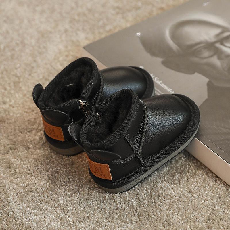 Нескользящая мягкая обувь для малышей, детская хлопковая обувь, зимние ботинки, детские новые зимние ботинки Plus Velvet, толстые дышащие, теплые детские ботинки