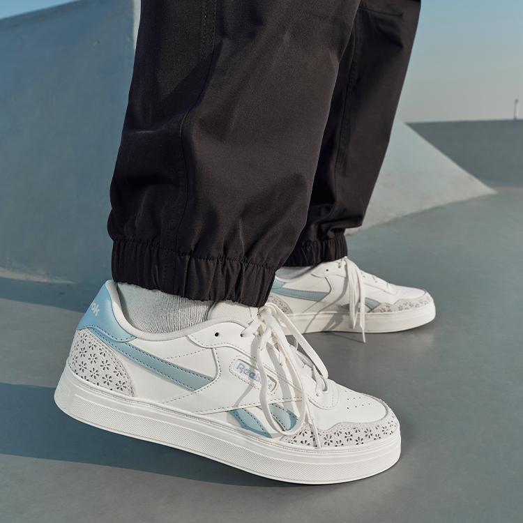 Reebok Кеды Court Advance Bold Color Block Retro Низкие Женские кроссовки Белый Синий 100074336