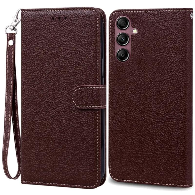 Кожаный флип-бумажник с текстурой книги для Samsung Galaxy S23 FE Ultra Plus A05 A05S A15 A04S A04E A14 A24 A34 A54 M54 A23 A33 A53 A73 5G 4G