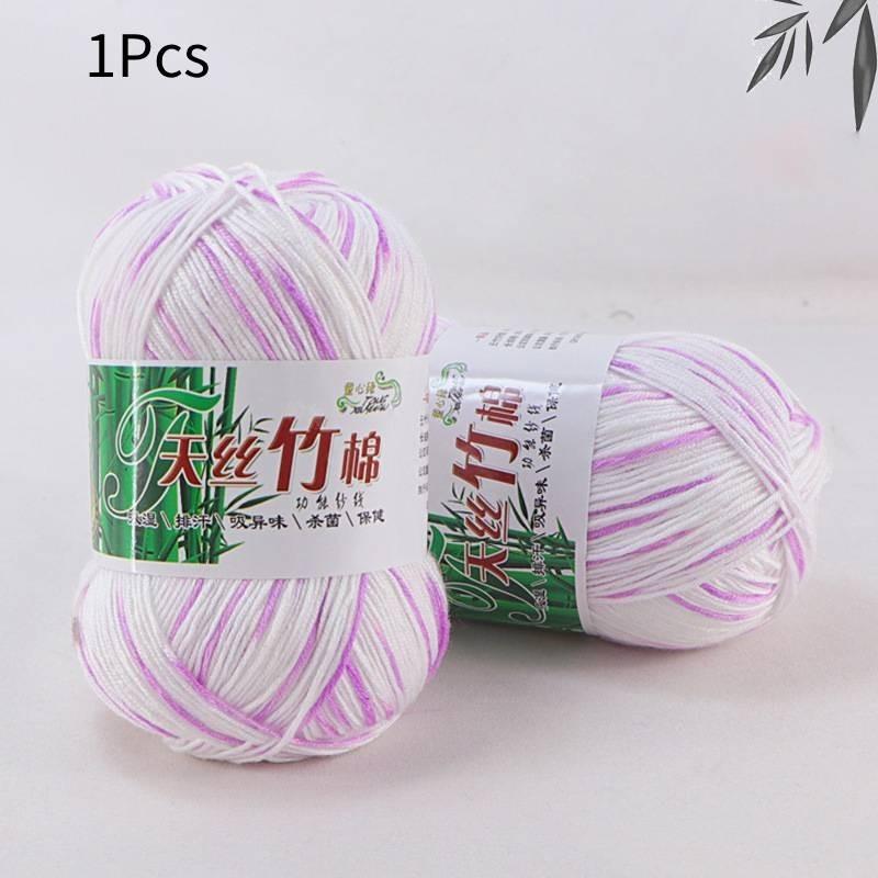 Organic Bamboo Charcoal Milk Cotton Yarn For Baby Crochet And Diy Knitting