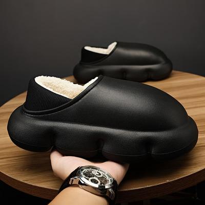 Женская толстая подошва водонепроницаемая обувь мужская домашняя нескользящая обувь мужские тапочки домашние плюшевые тапочки женские зимние теплые тапочки