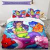3pcs Anime A-AphmauS Design Cover Set - HD Printed Bedding with 1 Cover and 2 Pillowcases - Perfect for Home and Dorm Decor