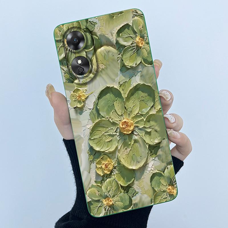 Для OPPO A17 A17K 2022 CPH2477 Чехол Задняя крышка Милый Панда Милые Девочки Мягкий Силикон ТПУ Чехол для Телефона Ударопрочный Защитный Корпус