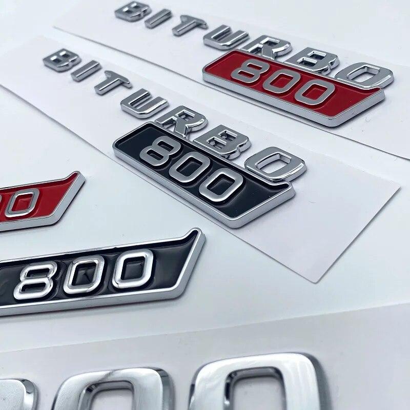 3D ABS черный, серебристый буквы G800 800 BITURBO эмблема для Mercedes Benz Brabus G автомобильное крыло багажника сзади W464 наклейка с логотипом