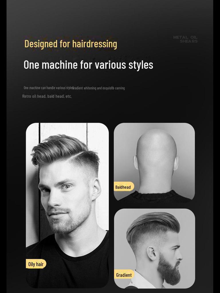 Электрическая аккумуляторная машинка для стрижки волос для мужчин: Водонепроницаемый, специальный дизайн резьбы