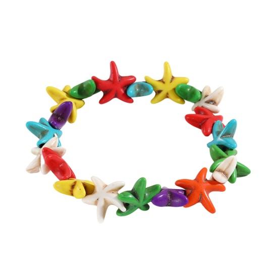 Women Shell Bracelet Starfish Pendant Braided Adjustable Tassel Beads Bohemian Style Vacation Beach Bracelet Lady Jewelry