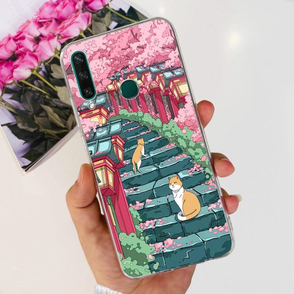 New Case For Huawei Y6p MED-LX9 Luxury Flower Love TPU Soft Silicone Back Cover For Huawei Y6p Y6P 2020 Bumper Phone Case Funda