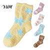 Cozy Indoor Thermal Socks Coral Fleece for Women, Soft Crew with Non-Binding Thickened Fluffy Winter House Top, Fuzzy Sleep Cute Prints Autumn