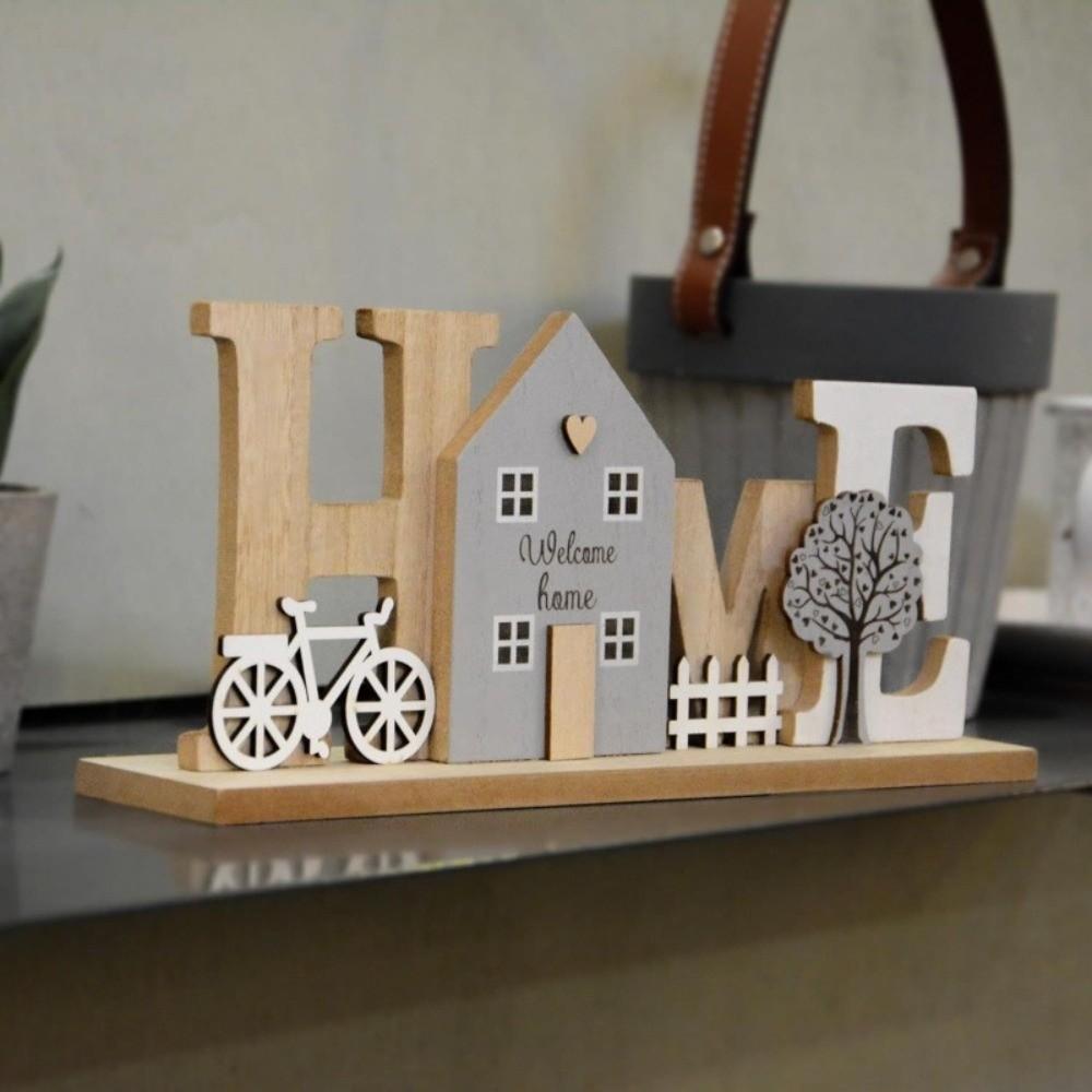 Деревянное украшение HOME Простой дизайн Деревянная доска с буквами Модные изделия из дерева Свадебное украшение