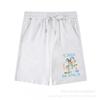 Casablanca Print Casual Shorts Relaxed Fit Streetwear Men Women