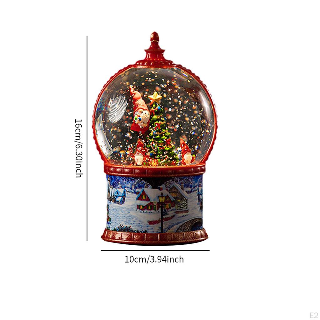 Christmas Snow Globe Decoration Ornament Gifts with Snowflake Holiday Office