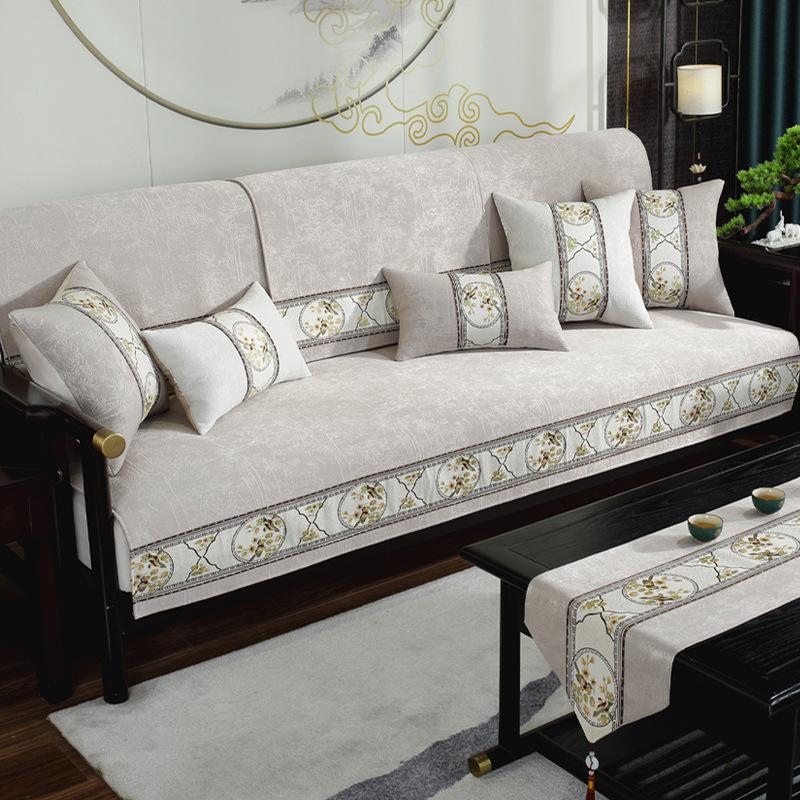 Высокоточный жаккардовый чехол для дивана, китайская универсальная подушка для дивана на четыре сезона, противоскользящая изысканная лямка, полотенце для дивана, моющееся