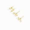 ANDYWEN 925 Sterling Silver 1pair Silver Gold Zircon Star Star Stud Earring Ladies Elegant Luxury Jewelry