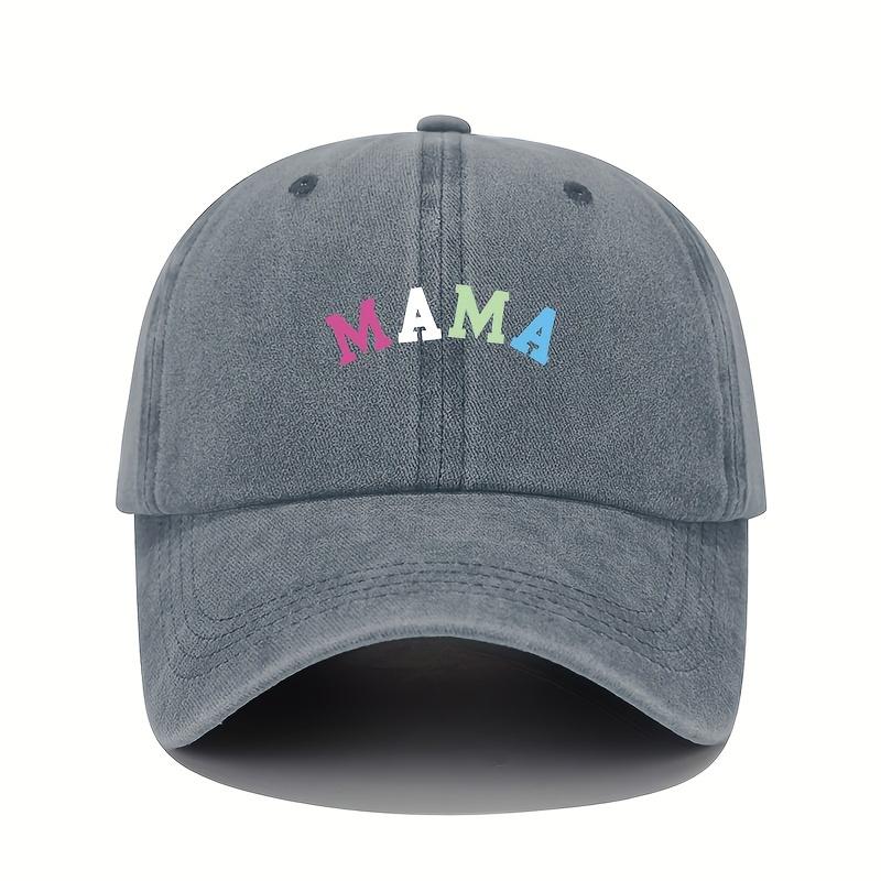 Бейсболка с принтом MAMA легкая солнцезащитная кепка с цветным принтом из букв всесезонная подходит для повседневной носки и спорта