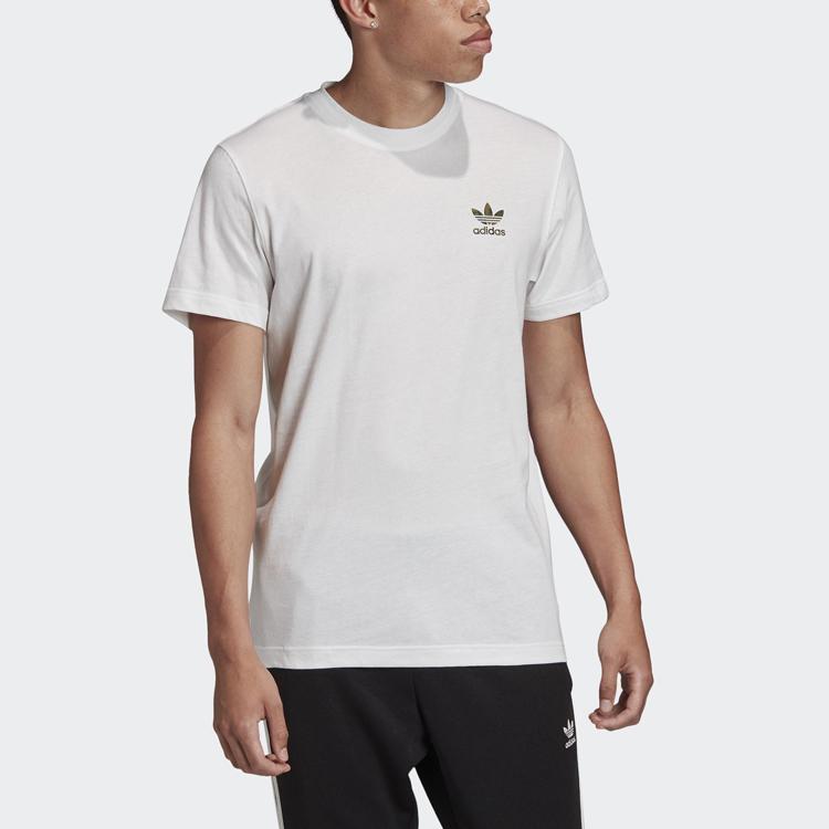 adidas Футболка с коротким рукавом Originals Trefoil Solid Logo для мужчин, белая FM3355