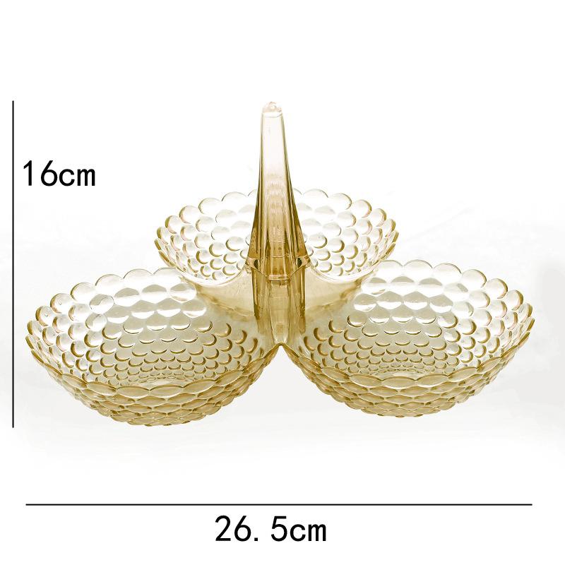 Кухонная тарелка для конфет и фруктов, европейская пластиковая штабелируемая поднос для сухофруктов, закусок, домашнего декора для свадебного стола, десерта