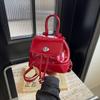 Однотонная текстура портативный маленький рюкзак сумка женский новый модный повседневный рюкзак маленькая сумка