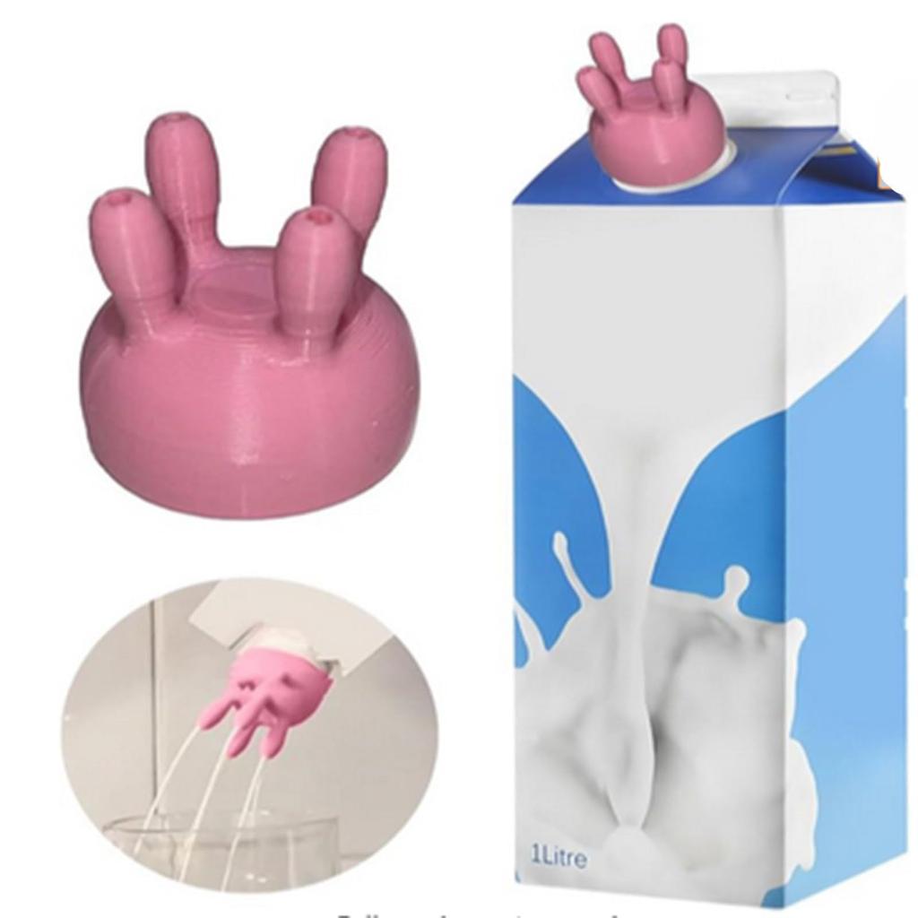 Funny Pouring Milk Bottle Cap, Portable Milk Carton Dispenser Spout, Practical Kitchen Milk Flow Divider Tool