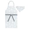 LAURA ASHLEY Kids Apron for Triangle Scarf Elementary School Size Easy To Put On and Take Swans N1251730 Girls, Set, Students,