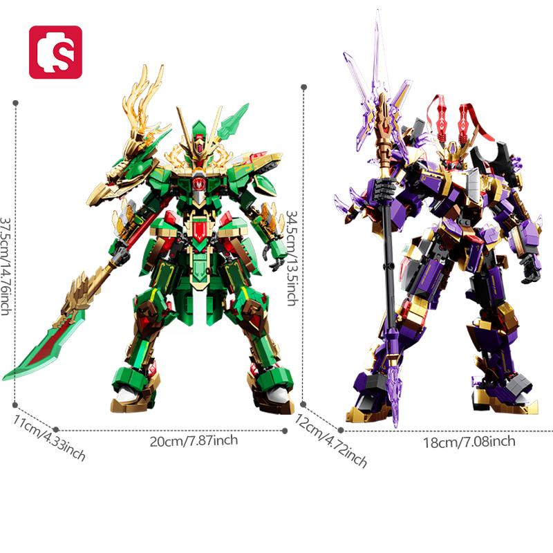 Нетоксичный Sembo Block Модель Мехи Креативный Робот Строительный Блок Moc Экшн Фигурки Меха Орнамент Детские Игрушки Для Детей Рождественские Подарки