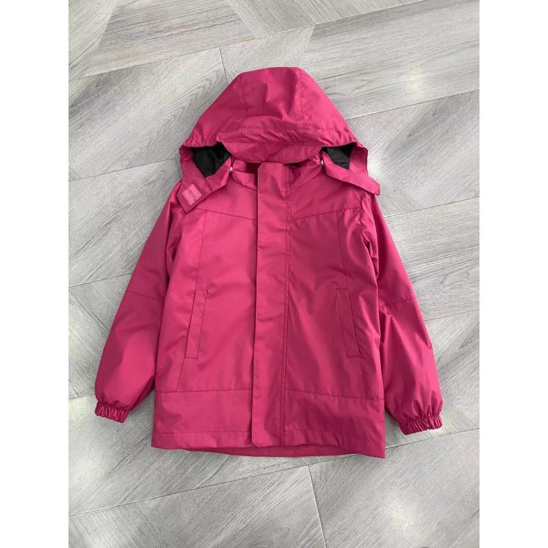 3-in-1 Detachable Winter Ski Jacket Kids Teens Waterproof Windproof Fleece-Lined Hooded Outdoor Coat