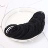 98/200pcs Black Elastic Hair Ties for Women Girls Hair Ropes Solid Color Ponytail Holders Simple Durable Girl Hair Accessoires
