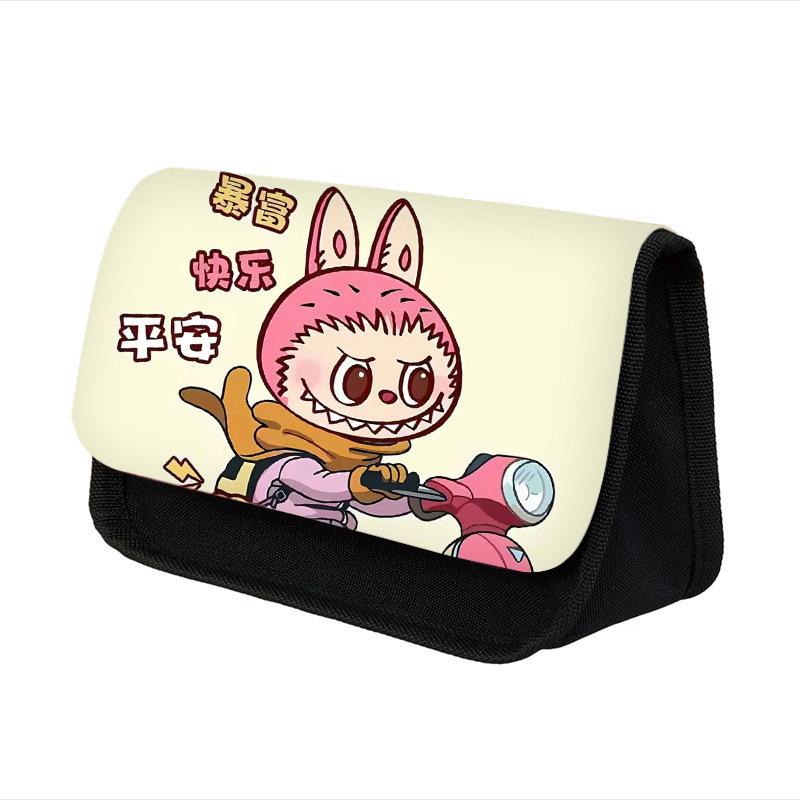 New Primary School Students Cartoon Double-layer Pencil Case Cute Children's Stationery Case Polyester Pencil Case
