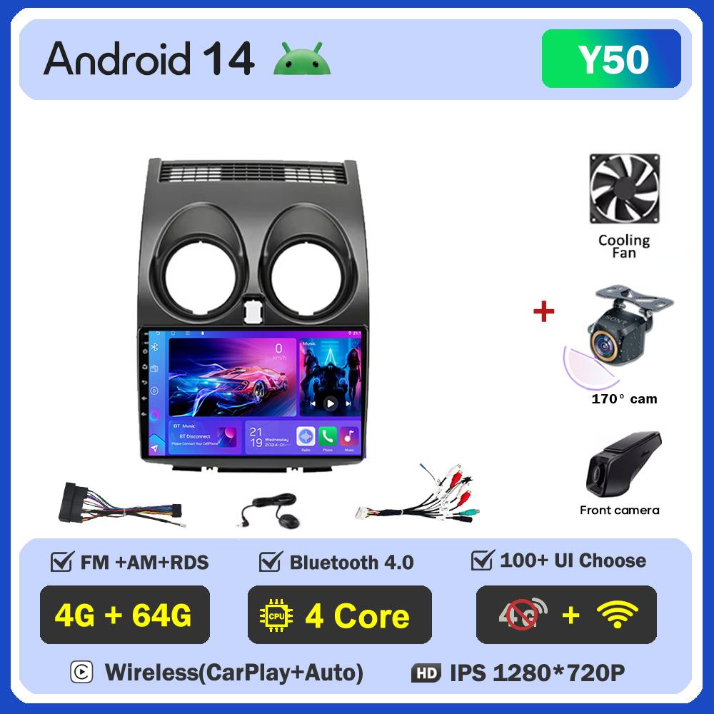 2din Android Автомагнитола Для Nissan Qashqai J10 2006-2013 Авторадио Мультимедийный Плеер Авторадио Carplay Навигация Стерео Wi-Fi