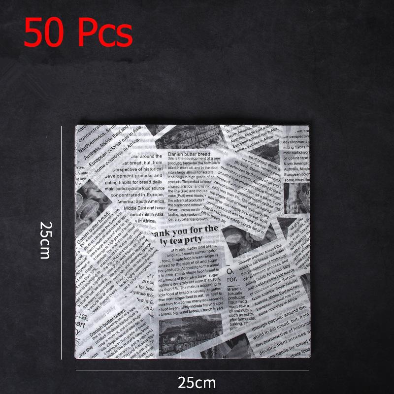 LMETJMA 50Pcs Premium Deli Paper Sandwich Wrapping Paper Greaseproof Non-stick Parchment Paper Baking Paper For Bread Pizza JT69