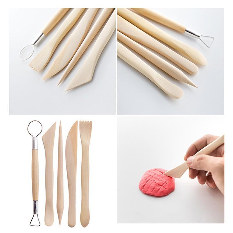 24-Piece Pottery Tool Set: Clay, Stone, Sculpture Carving Knives, Sponges, Sticks, Silicone Dotting Pens